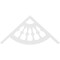Ekena Millwork Pitch Classic Wagon Wheel Architectural Grade PVC Gable Pediment, 72"W x 33"H x 1"P (11/12) GPP072X033X100CWW - alternate 3